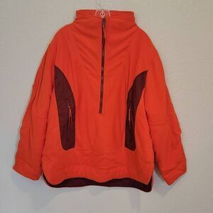 NWOT Free People Women's Orange Fleece Oversized Jacket Size M